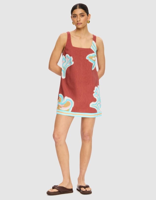 Kivari Dresses Enzo Mini Dress - Maroon