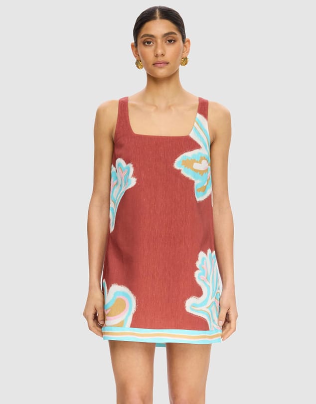 Kivari Dresses Enzo Mini Dress - Maroon