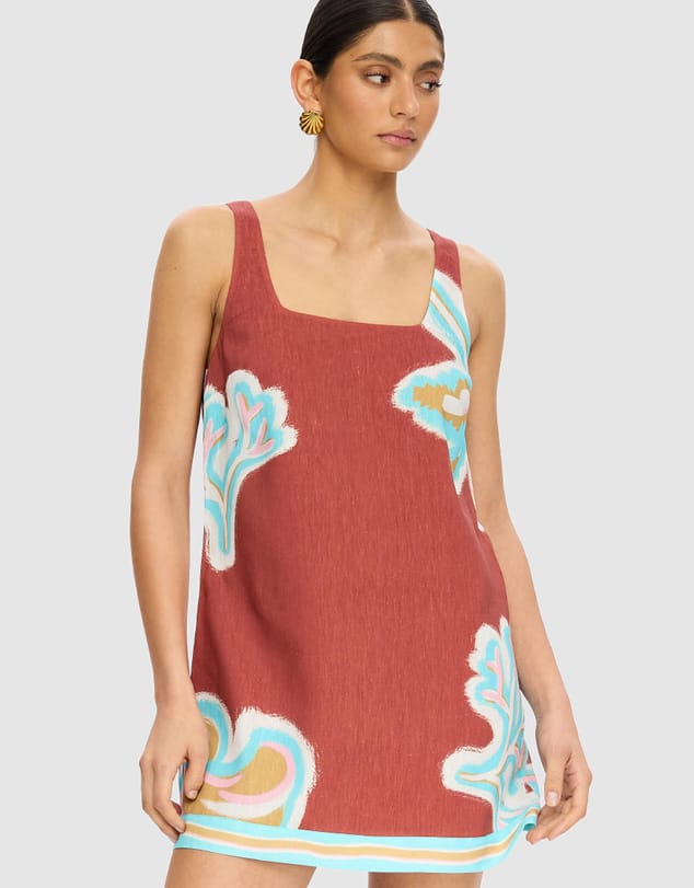Kivari Dresses Enzo Mini Dress - Maroon