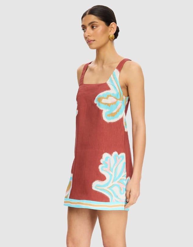 Kivari Dresses Enzo Mini Dress - Maroon