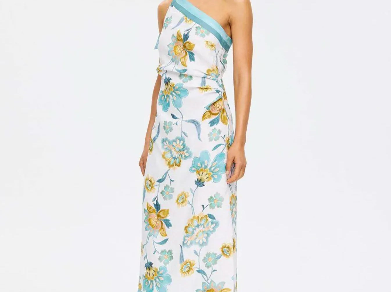 Kivari Dresses - Event Solstice Midi Dress - Ivory Teal
