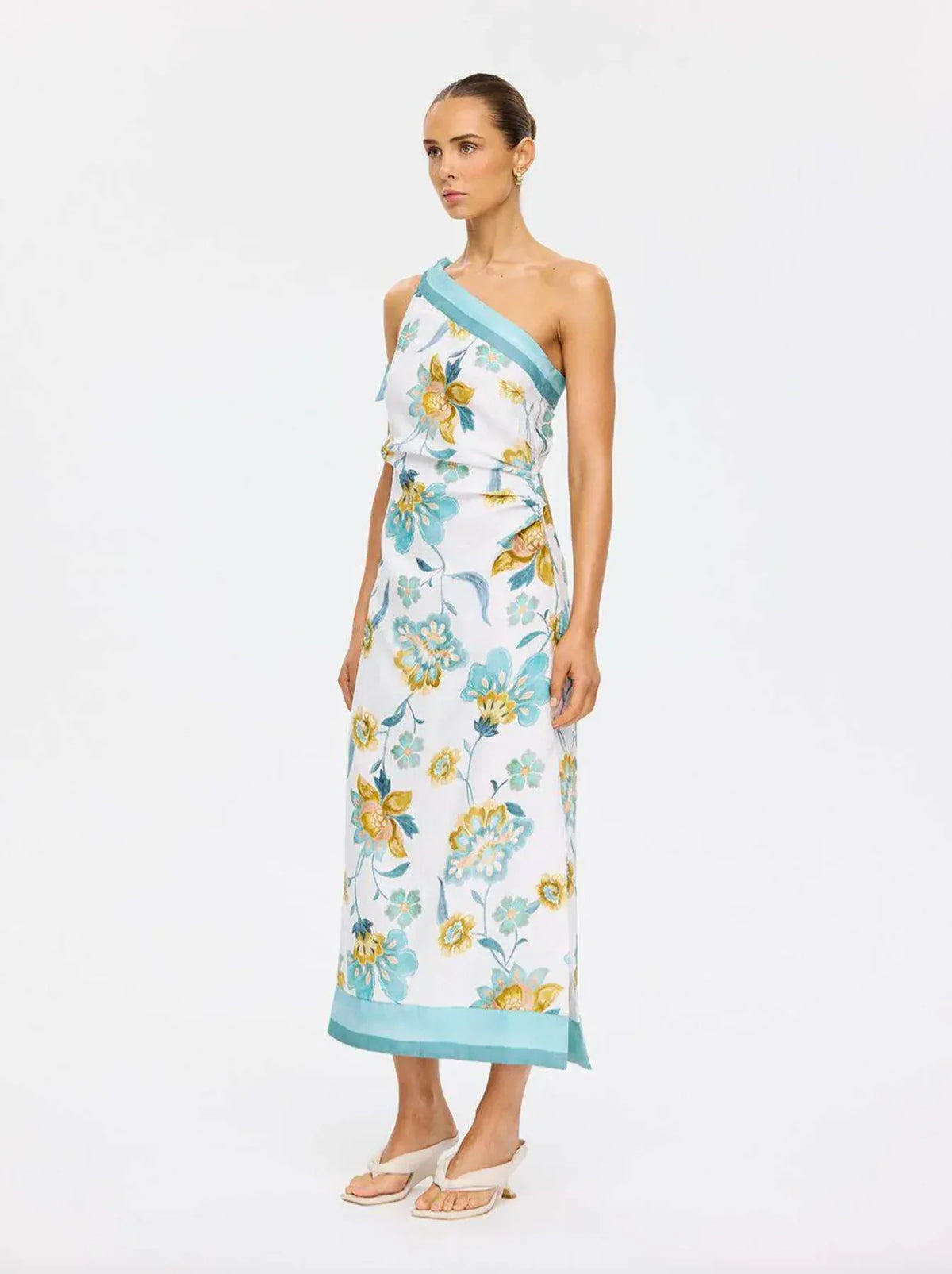 Kivari Dresses - Event Solstice Midi Dress - Ivory Teal