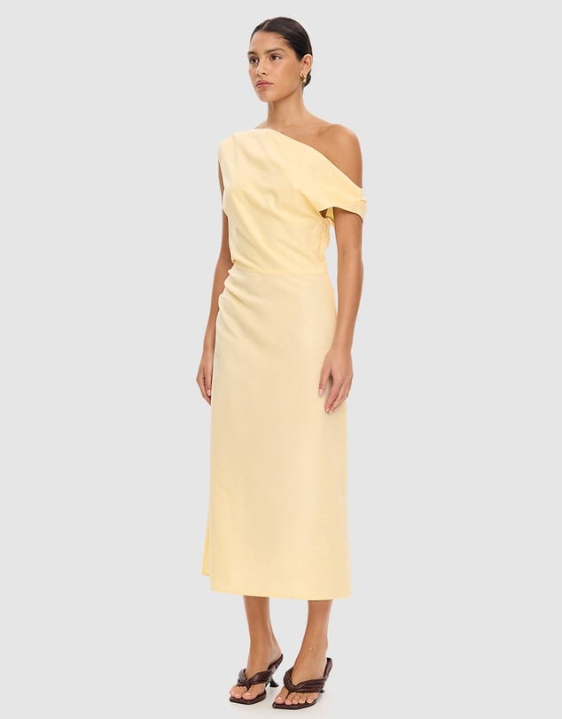 Kivari Dresses Karina Midi Dress - Butter