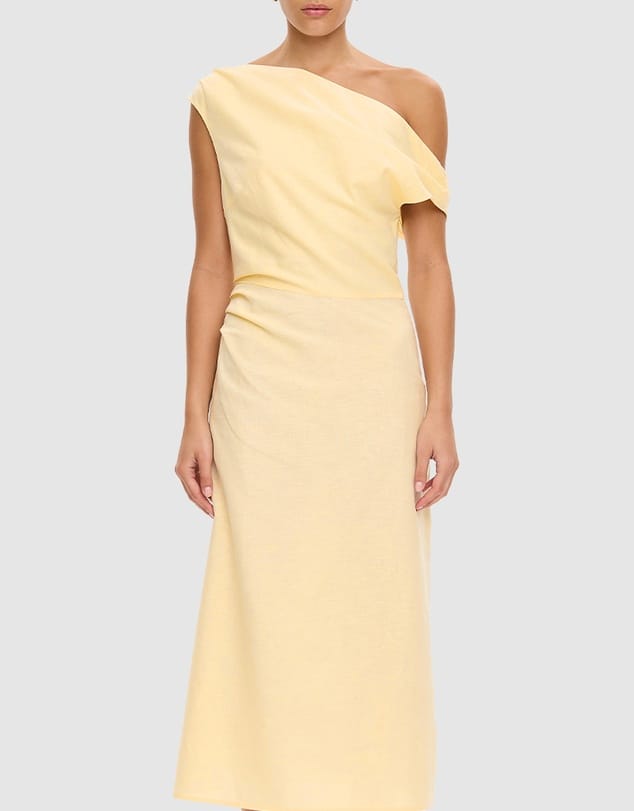 Kivari Dresses Karina Midi Dress - Butter