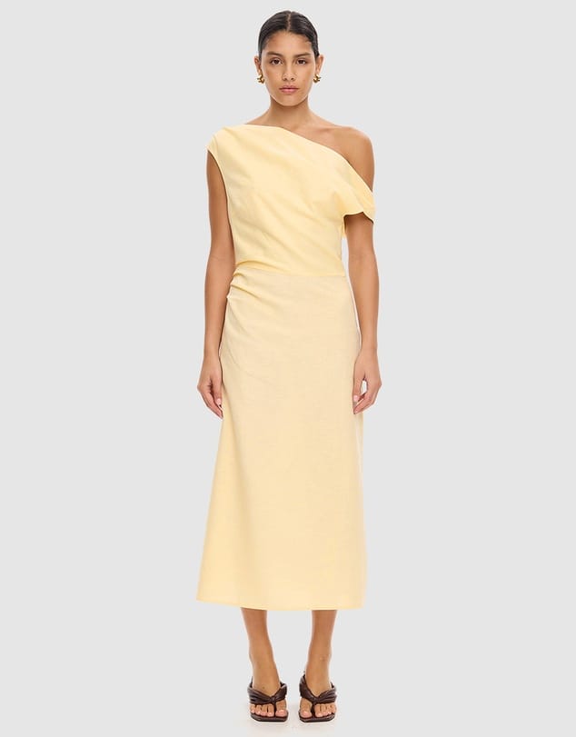 Kivari Dresses Karina Midi Dress - Butter