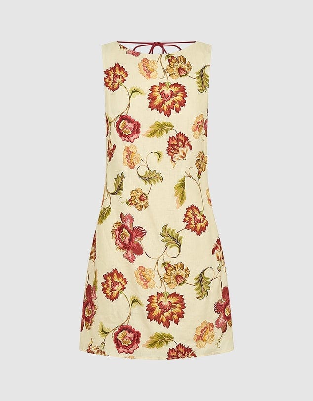 Kivari Dresses Odessa Mini Dress - Butter/ Red
