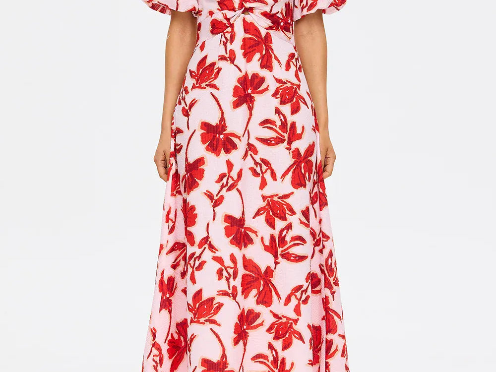 Kivari Dresses Rosalie Maxi Dress - Red