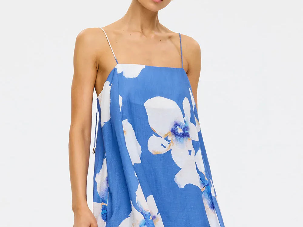 Kivari Dresses Rowena Bubble Mini Dress - Blue