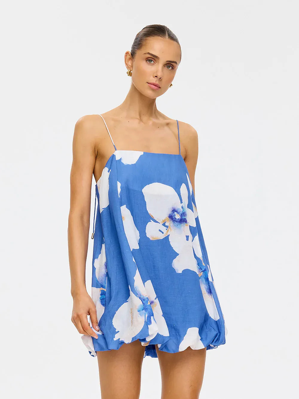 Kivari Dresses Rowena Bubble Mini Dress - Blue