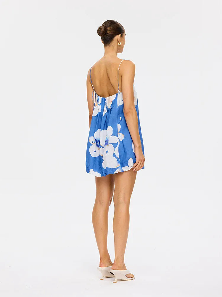 Kivari Dresses Rowena Bubble Mini Dress - Blue