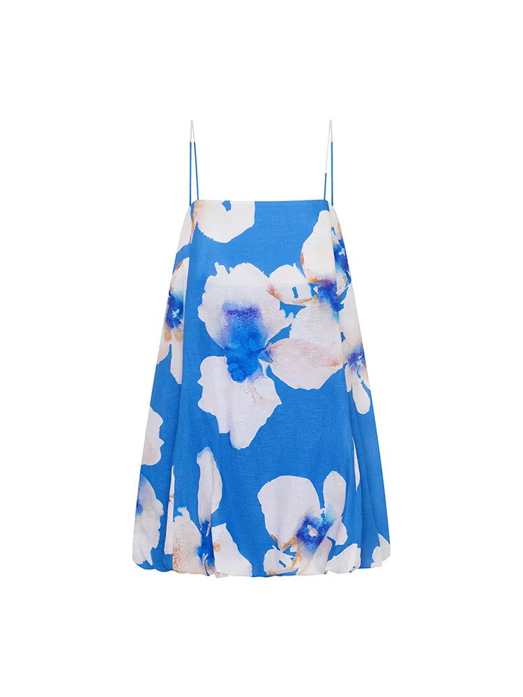 Kivari Dresses Rowena Bubble Mini Dress - Blue