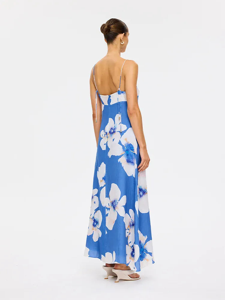 Kivari Dresses Rowena Strappy Maxi Dress - Blue