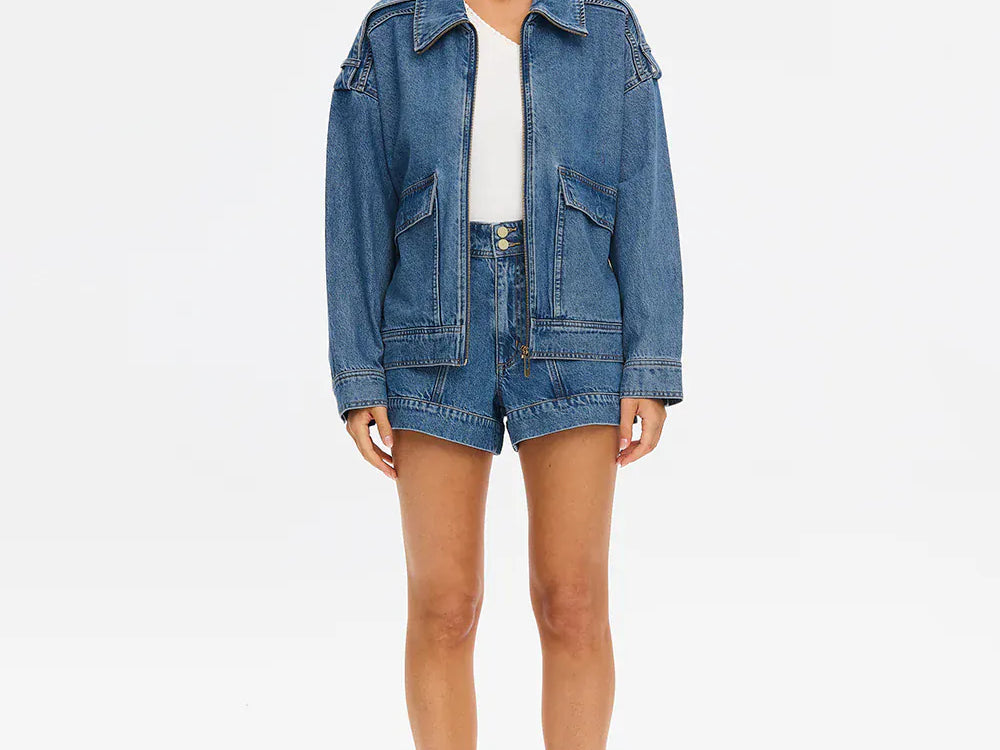 Kivari Jackets Rita Denim Jacket - Drift Blue