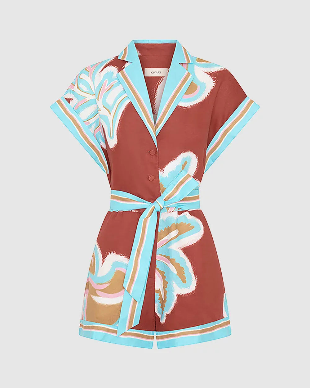 Kivari Jumpsuits Enzo Playsuit - Maroon