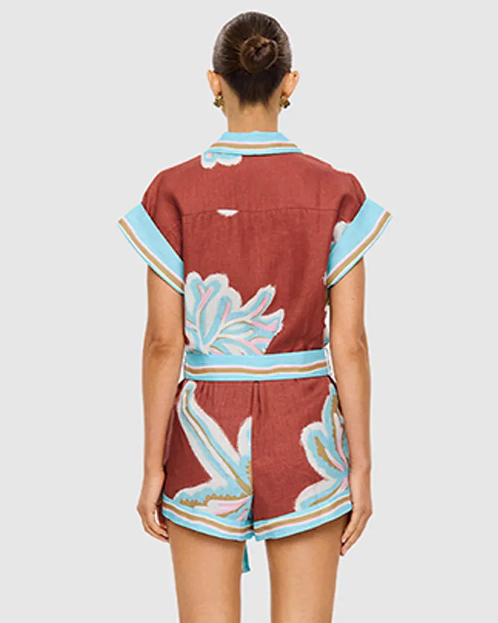 Kivari Jumpsuits Enzo Playsuit - Maroon