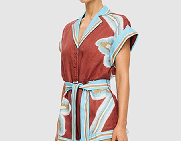 Kivari Jumpsuits Enzo Playsuit - Maroon