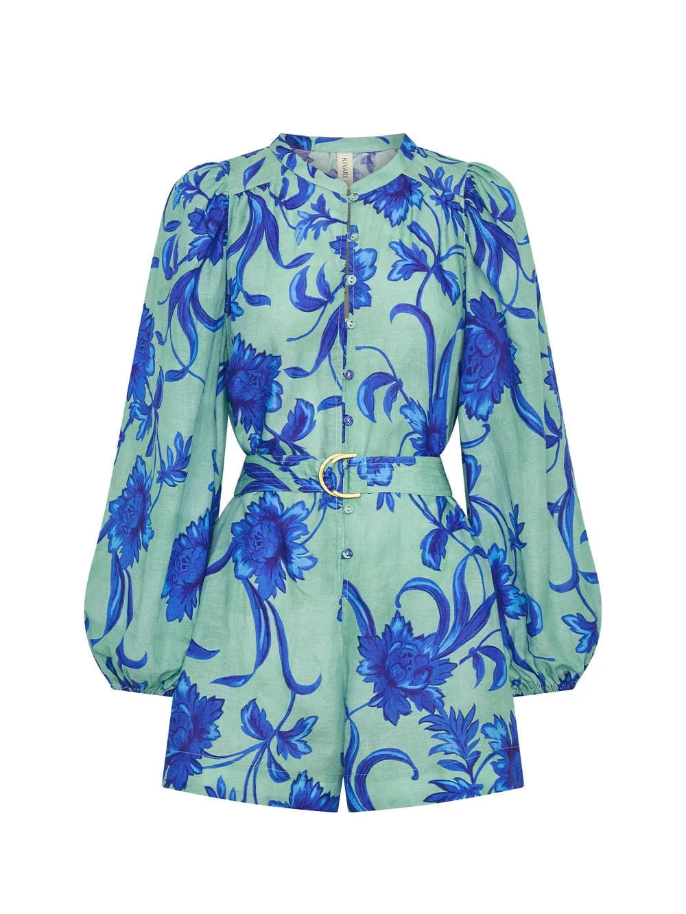 Kivari Jumpsuits Juniper Playsuit - Cobalt Blue/ Green