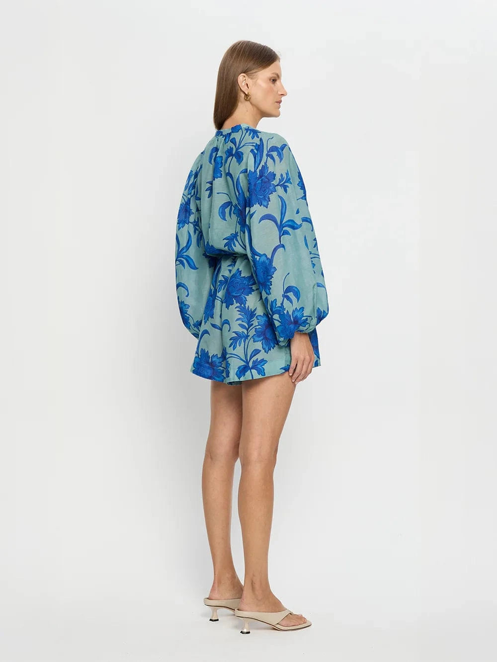 Kivari Jumpsuits Juniper Playsuit - Cobalt Blue/ Green