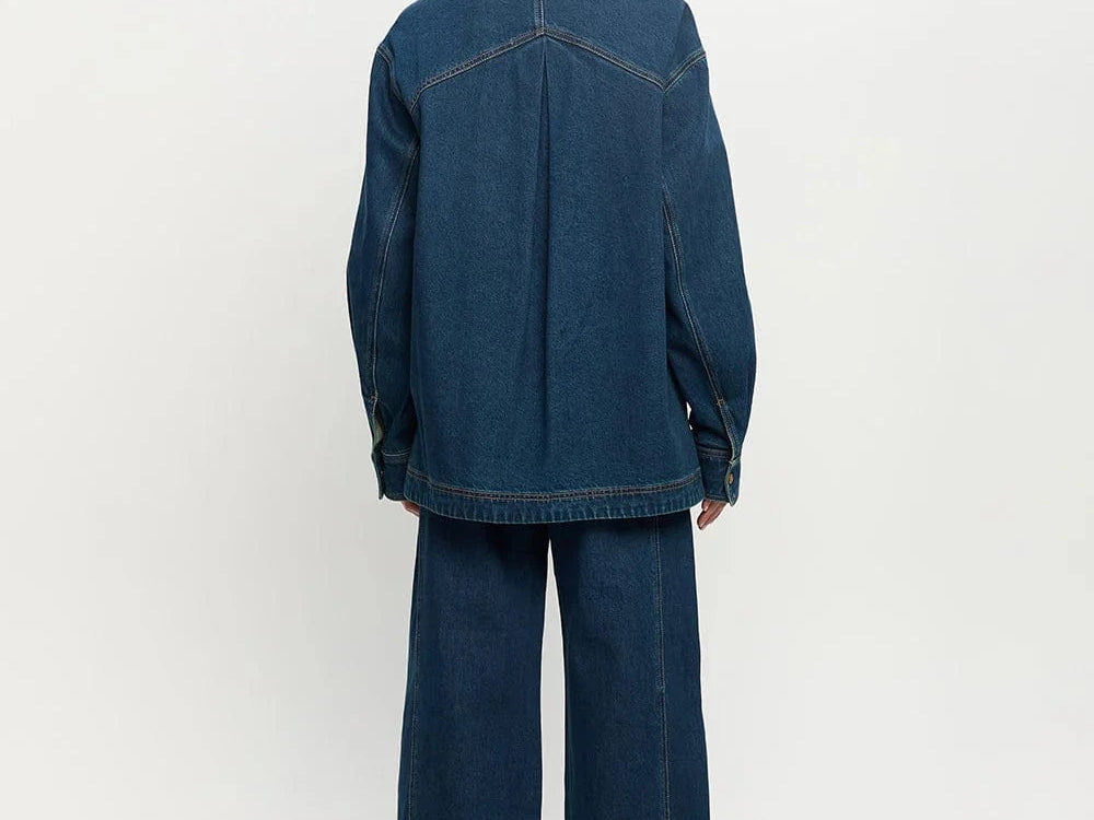 Kivari Shirts Kivari | Evie Denim Top - Petrol