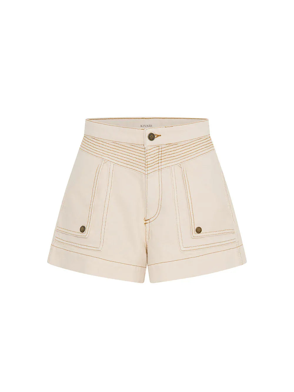 Kivari Shorts - Denim Celene Denim Short - Cream
