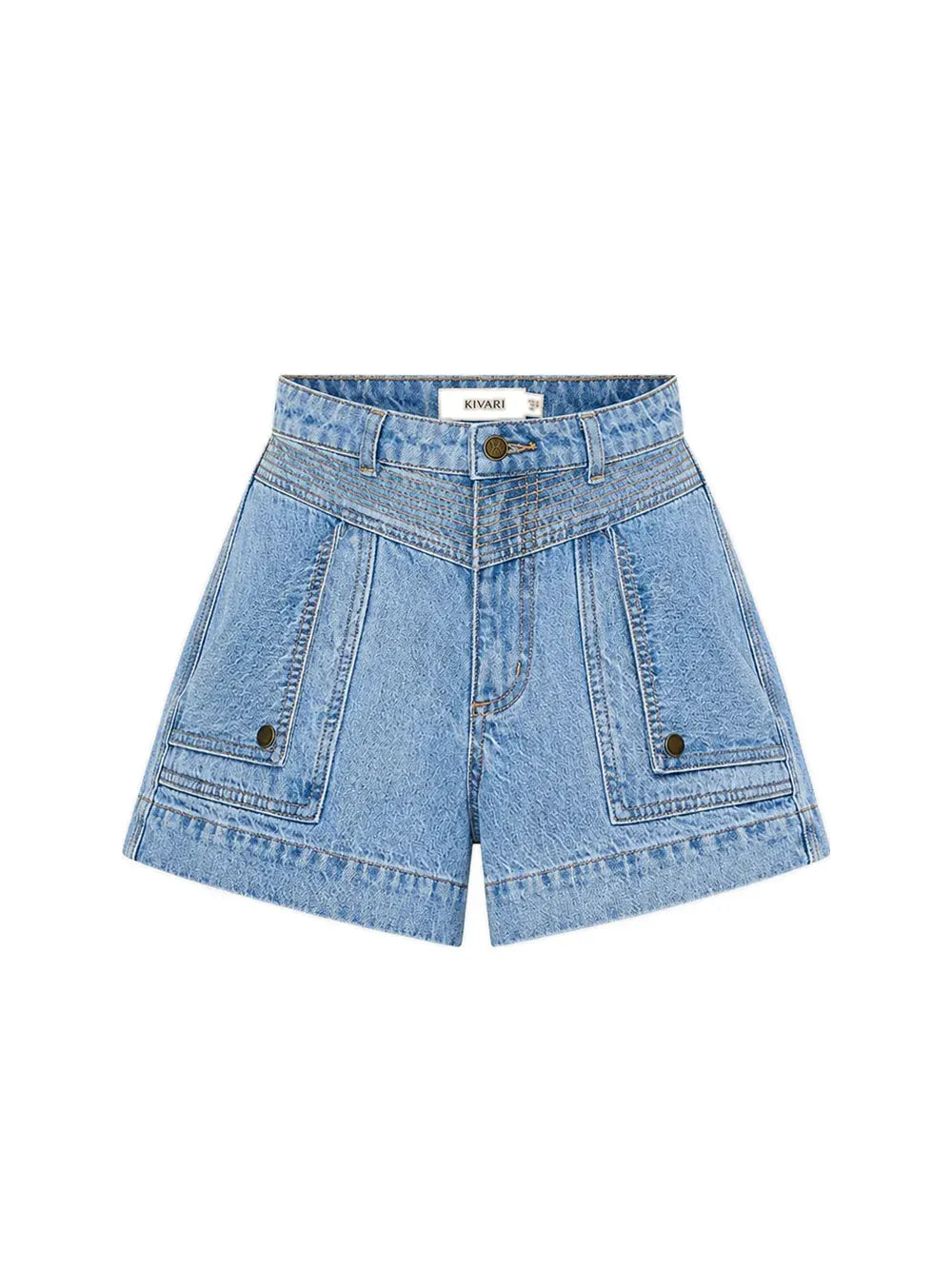 Kivari Shorts - Denim Celene Denim Short - Stonewash Blue