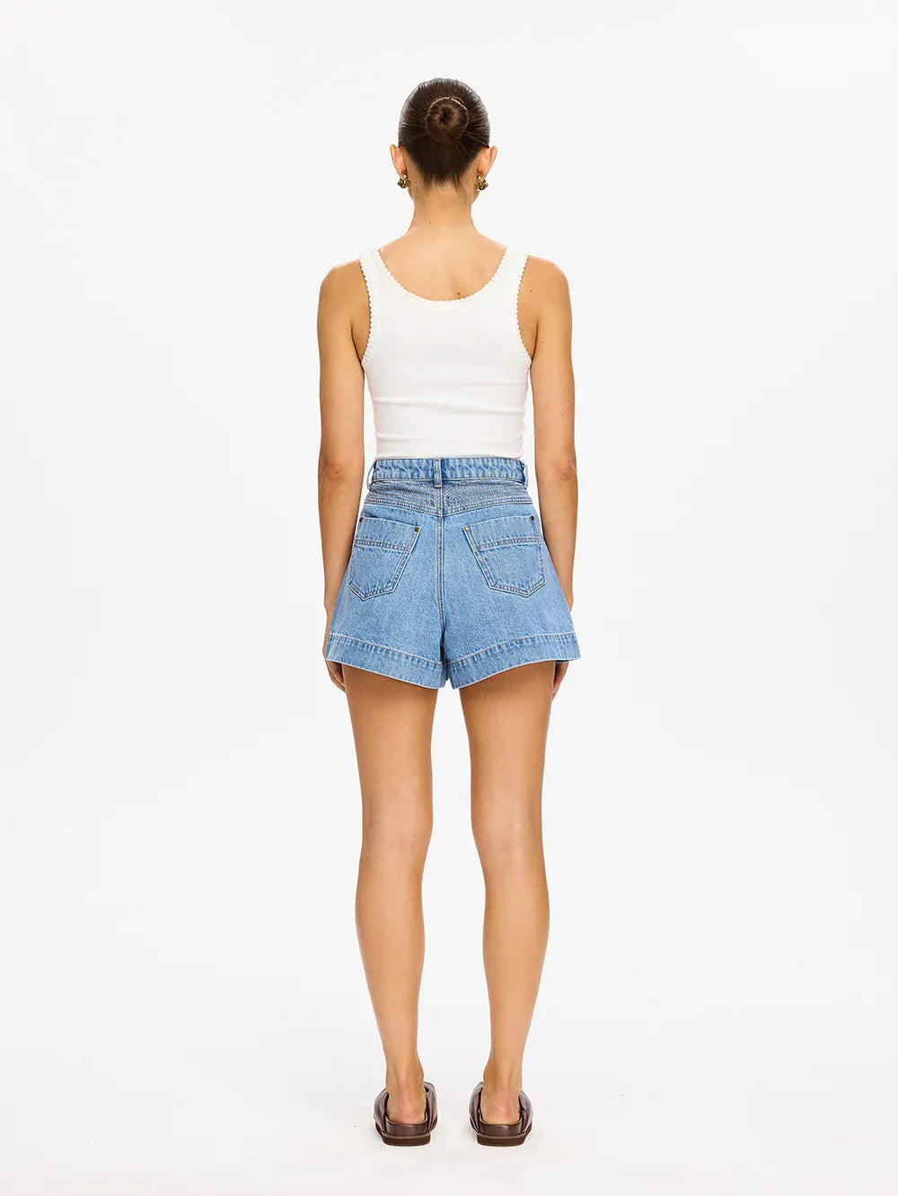 Kivari Shorts - Denim Celene Denim Short - Stonewash Blue