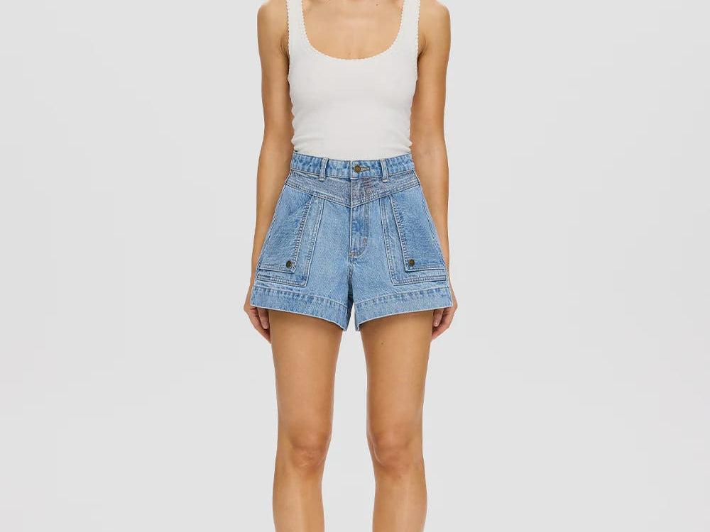Kivari Shorts - Denim Celene Denim Short - Stonewash Blue