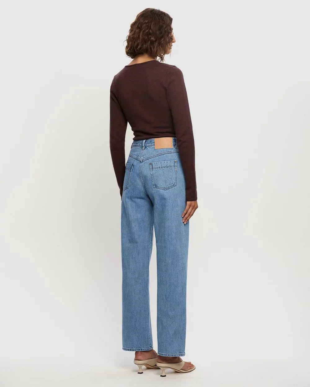 Kivari Tops - Long Sleeve Kivari | Malia Knit Top - Chocolate