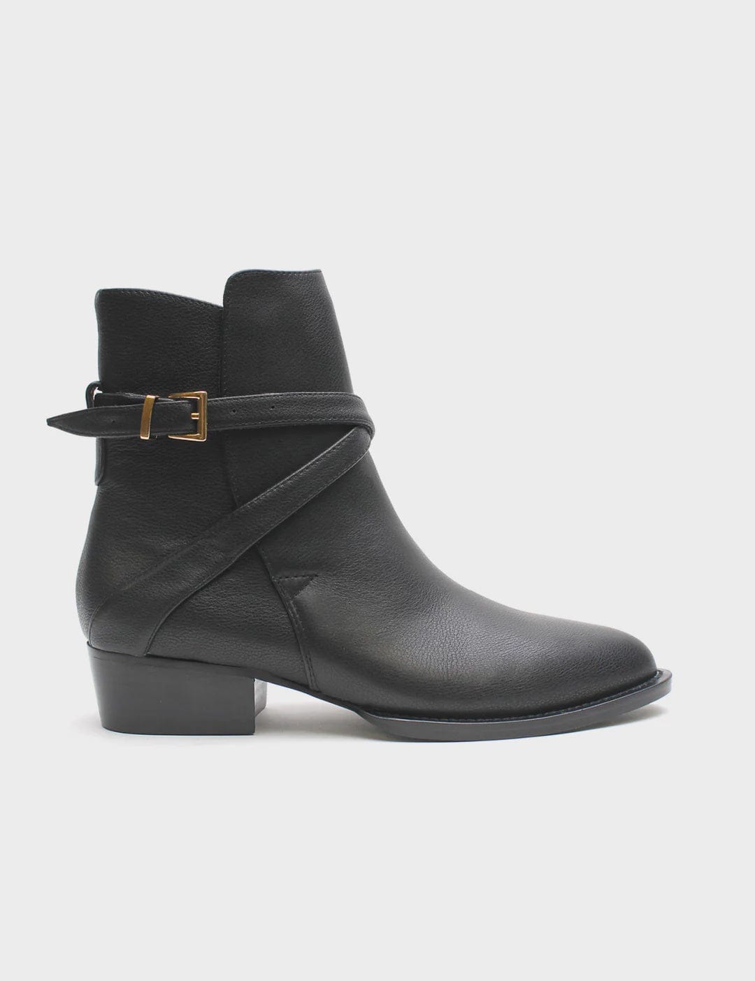 La Tribe Footwear La Tribe | Jess Western Boot - Black Pebbled Leather