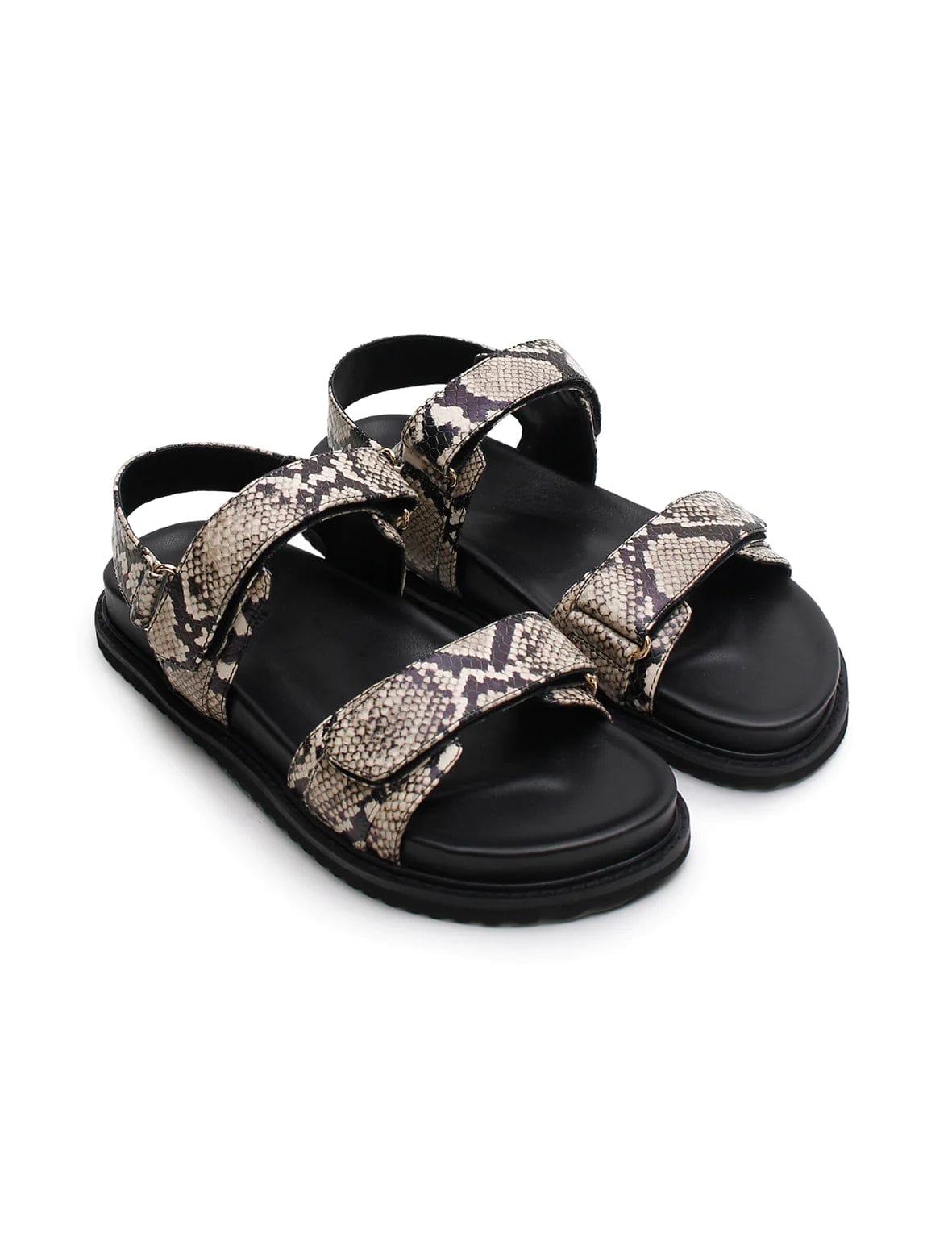 Black snake print 2024 sandals