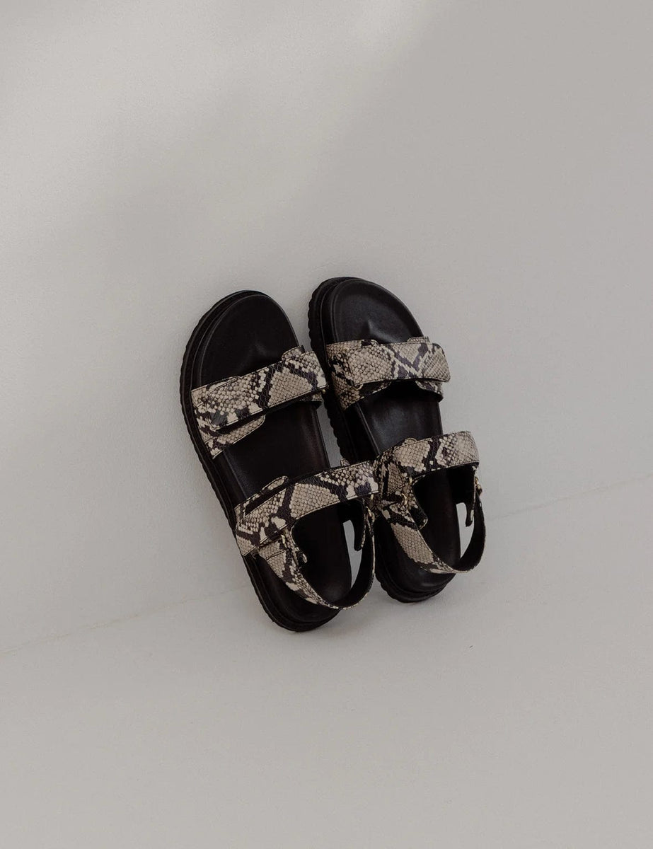 La Tribe | Isla Sandal - Snake/Black – Arbory Store