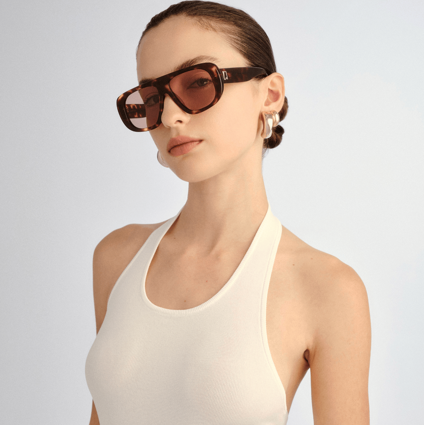 Luv Lou Sunglasses The Dionne - Crystal Tort