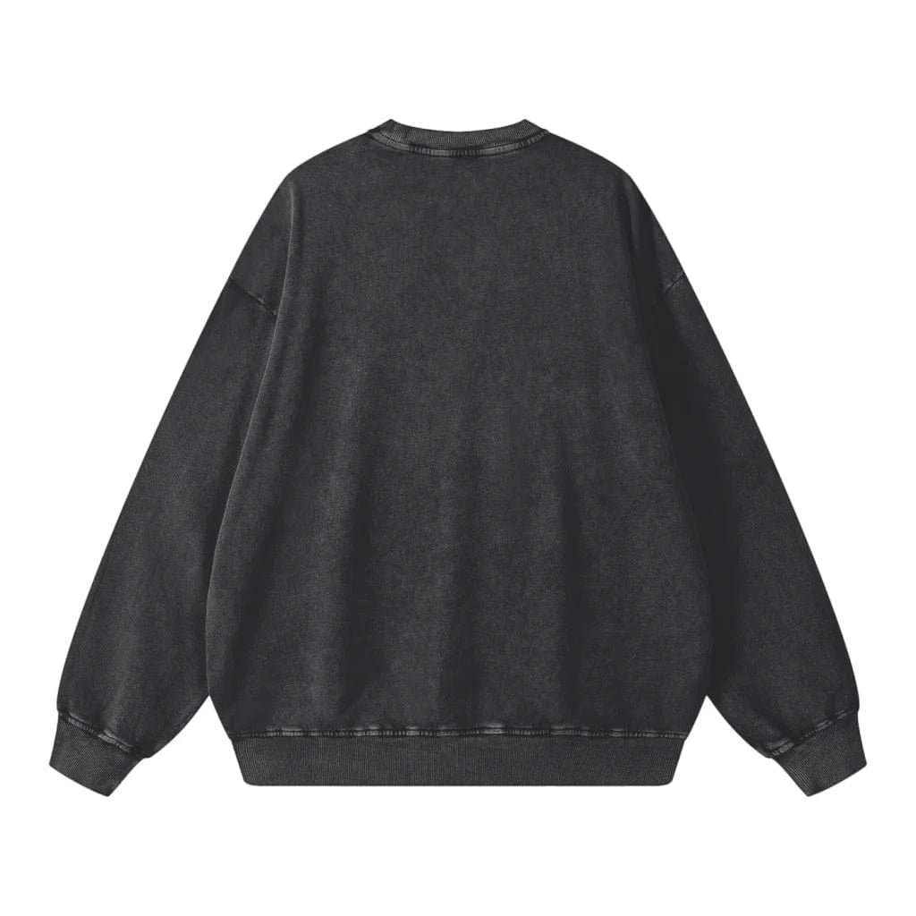 Maku Sweaters Maku | Mermaid LA Sirene Crew Neck - Black Snow Wash