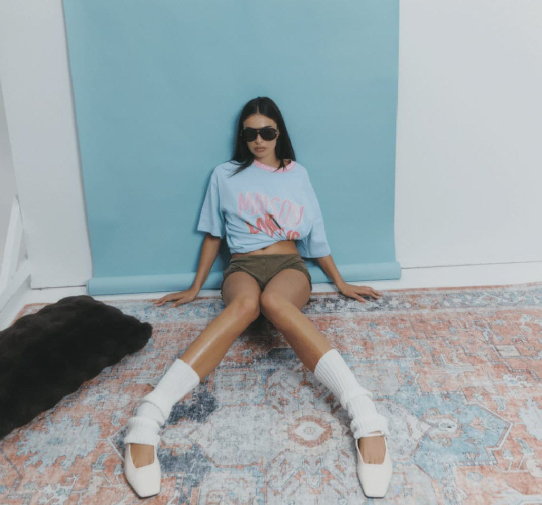 Maku Tees Amour L'Amour Oversized Tee - Baby Blue