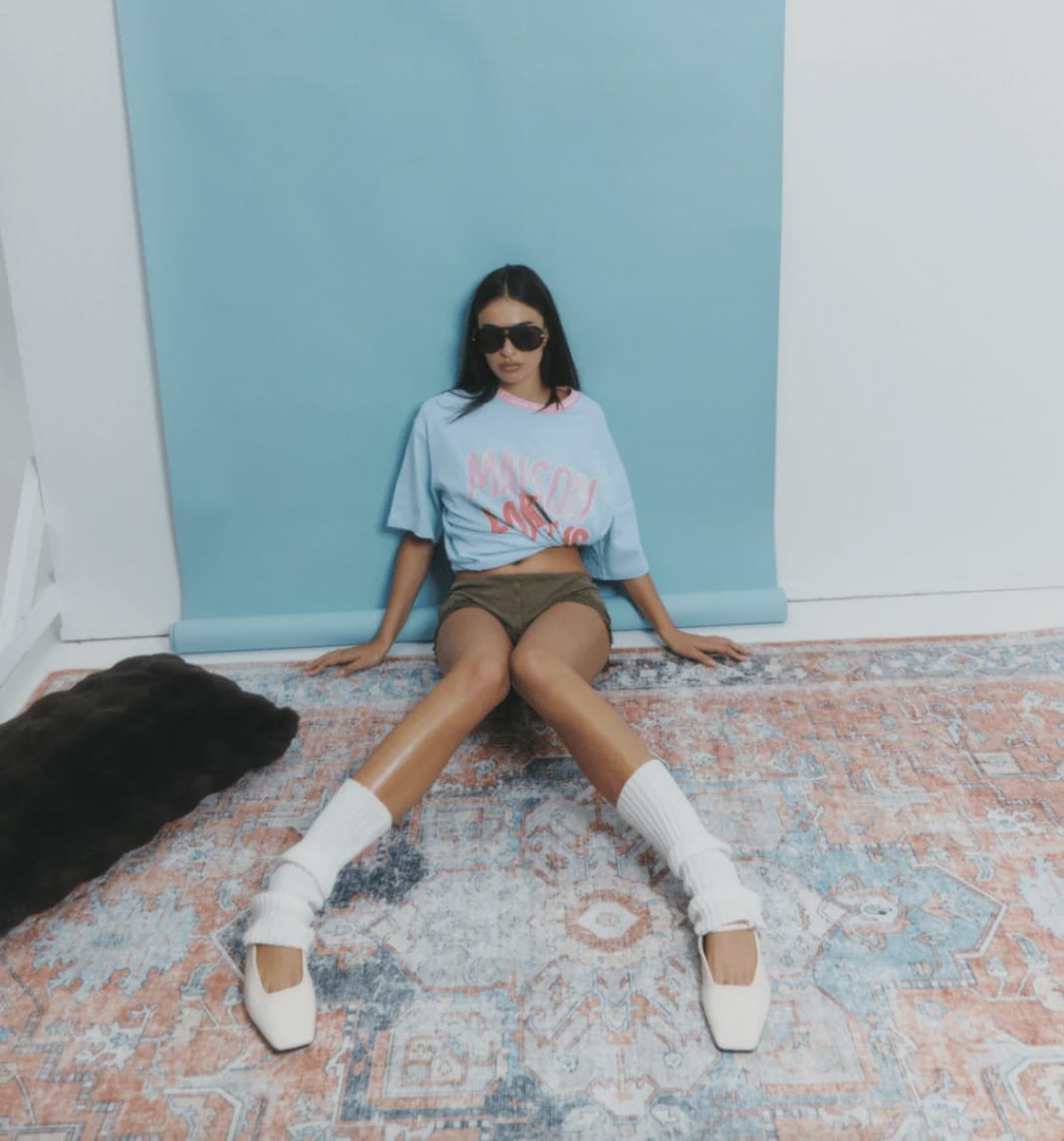 Maku Tees Amour L'Amour Oversized Tee - Baby Blue