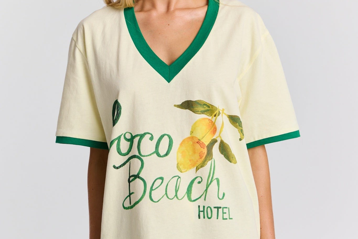 Maku Tees Coco Beach Hotel V-Neck Tee