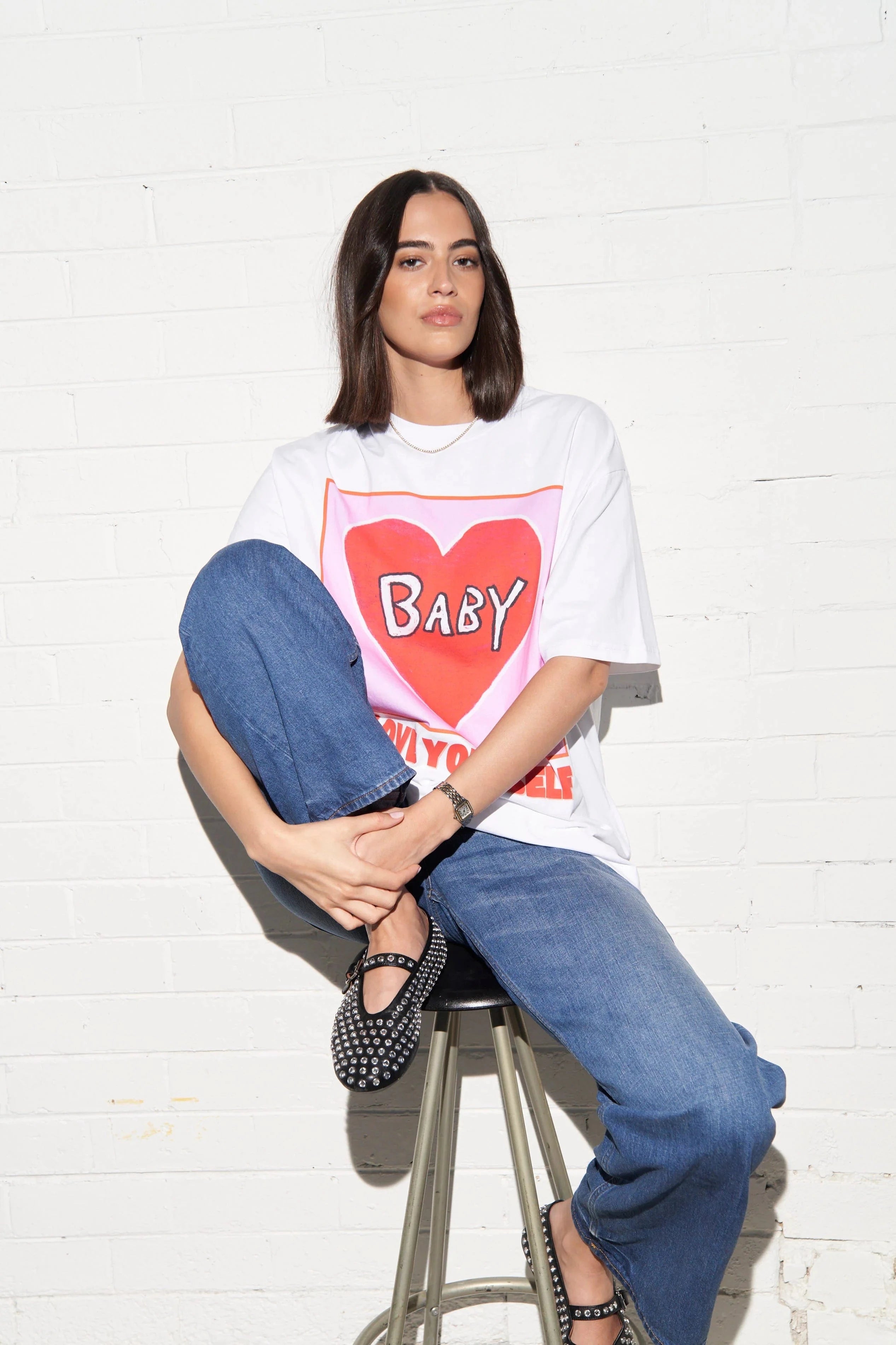 Maku Tees Maku | Baby, Love Yourself Tee - Lucent White