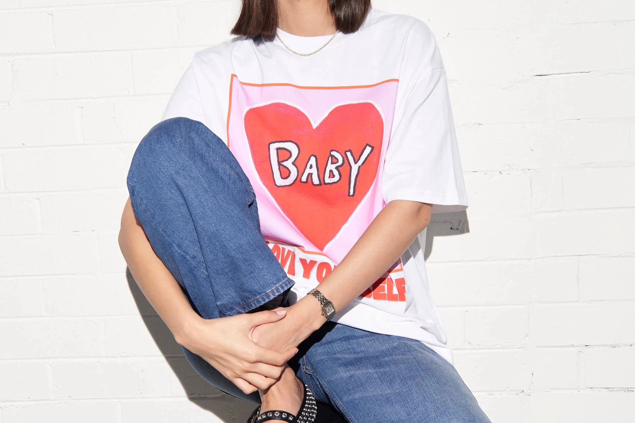 Maku Tees Maku | Baby, Love Yourself Tee - Lucent White