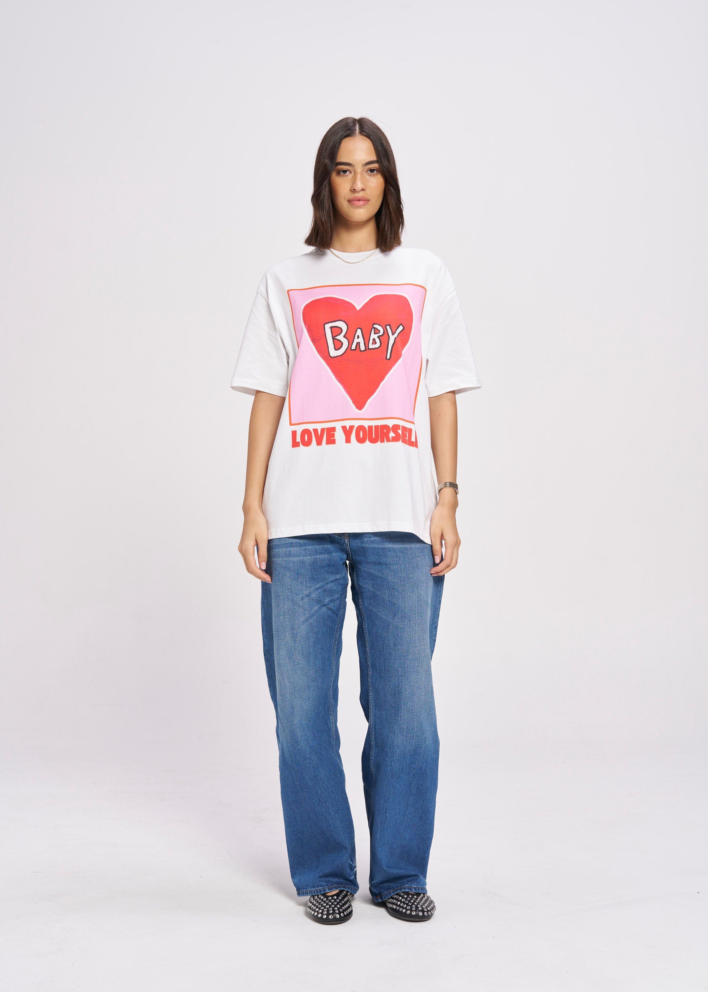 Maku Tees Maku | Baby, Love Yourself Tee - Lucent White