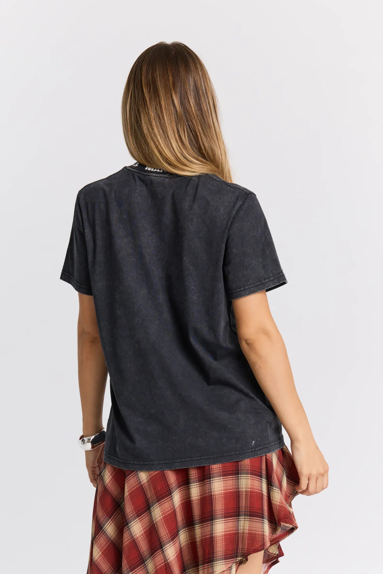 Maku Tees Tattoo Butterfly Regular Tee - Black Snow Wash
