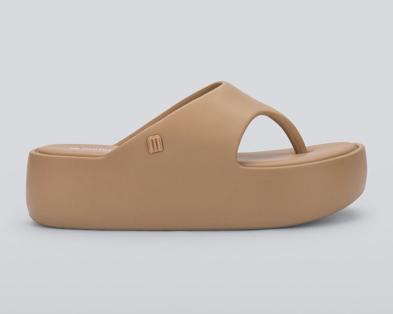 Melissa Footwear Free Platform Thong - Dark Beige