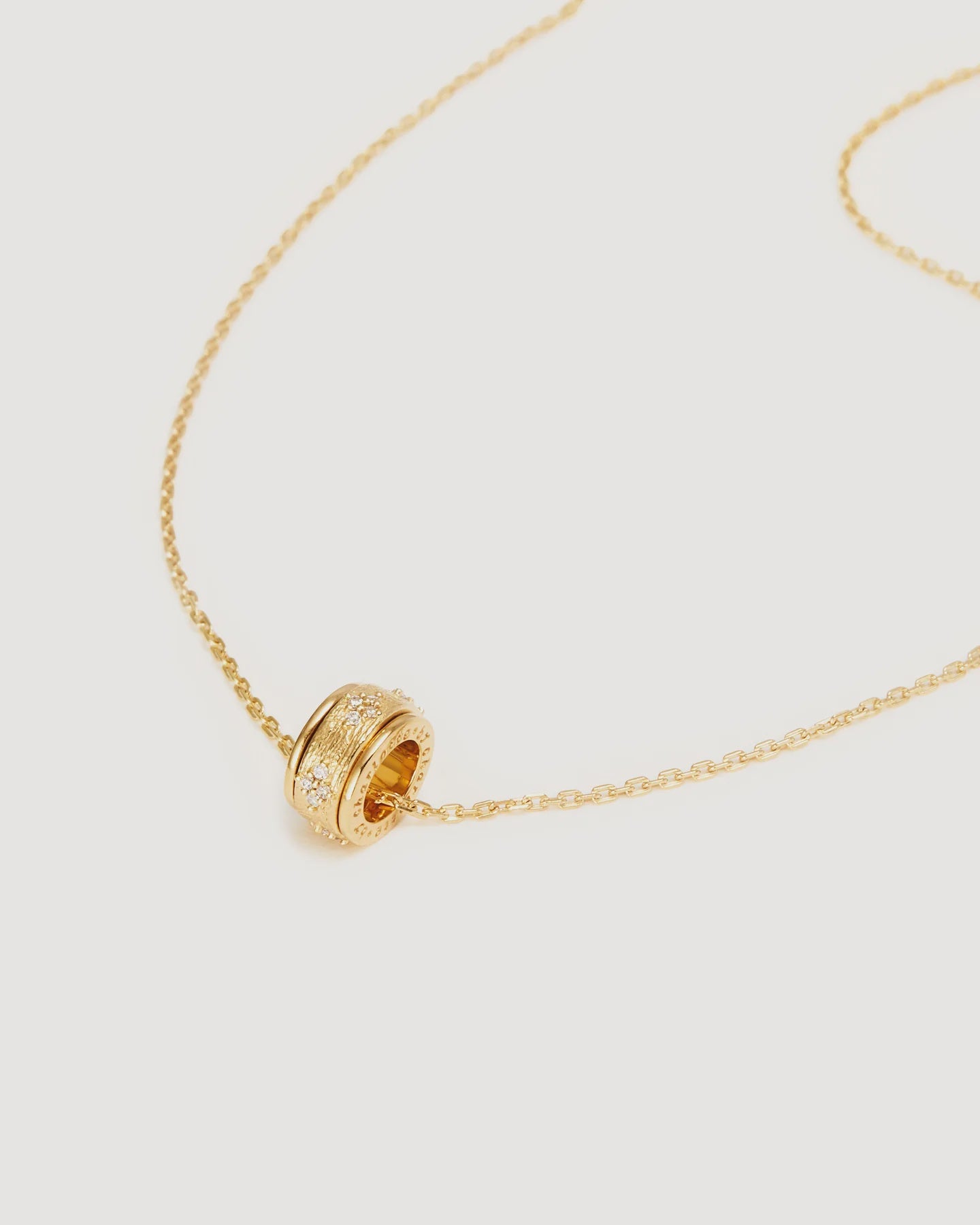 By Charlotte | Breathe Spinning Meditation Necklace - 18k Gold Vermeil