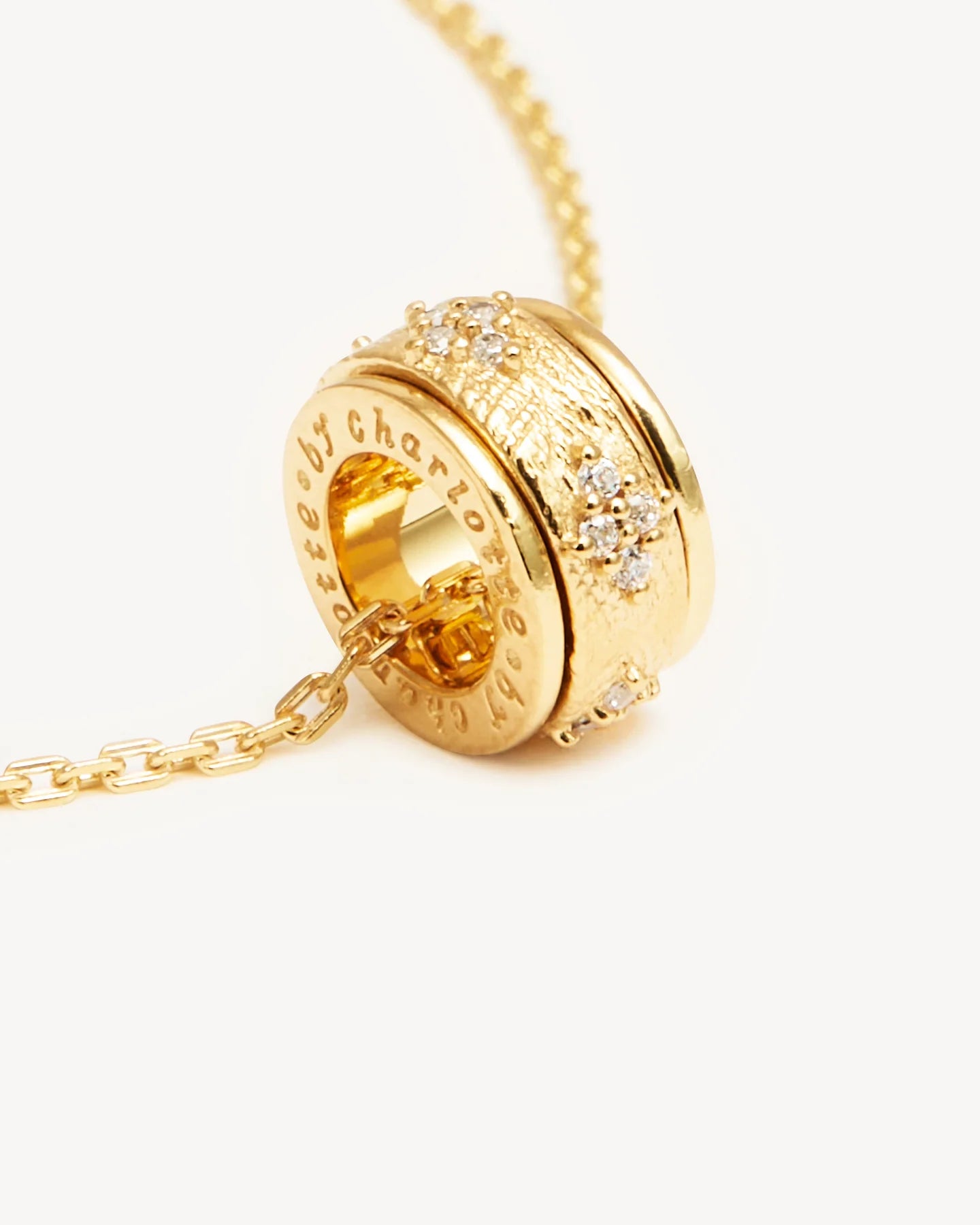 By Charlotte | Breathe Spinning Meditation Necklace - 18k Gold Vermeil