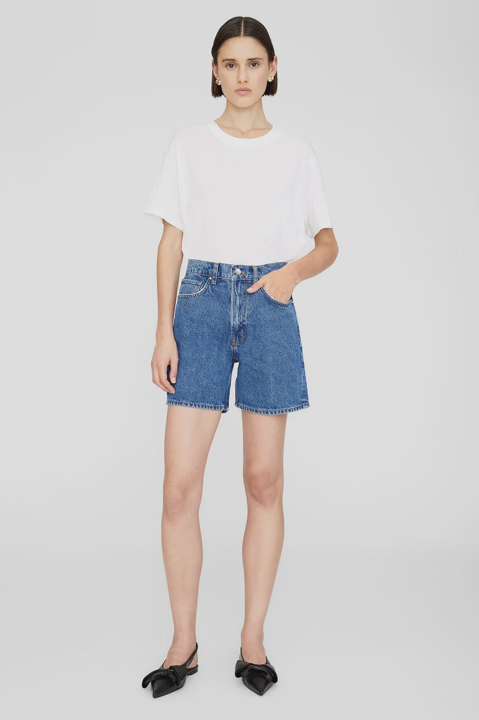 Anine Bing | Kat Denim Short - Medium Indigo