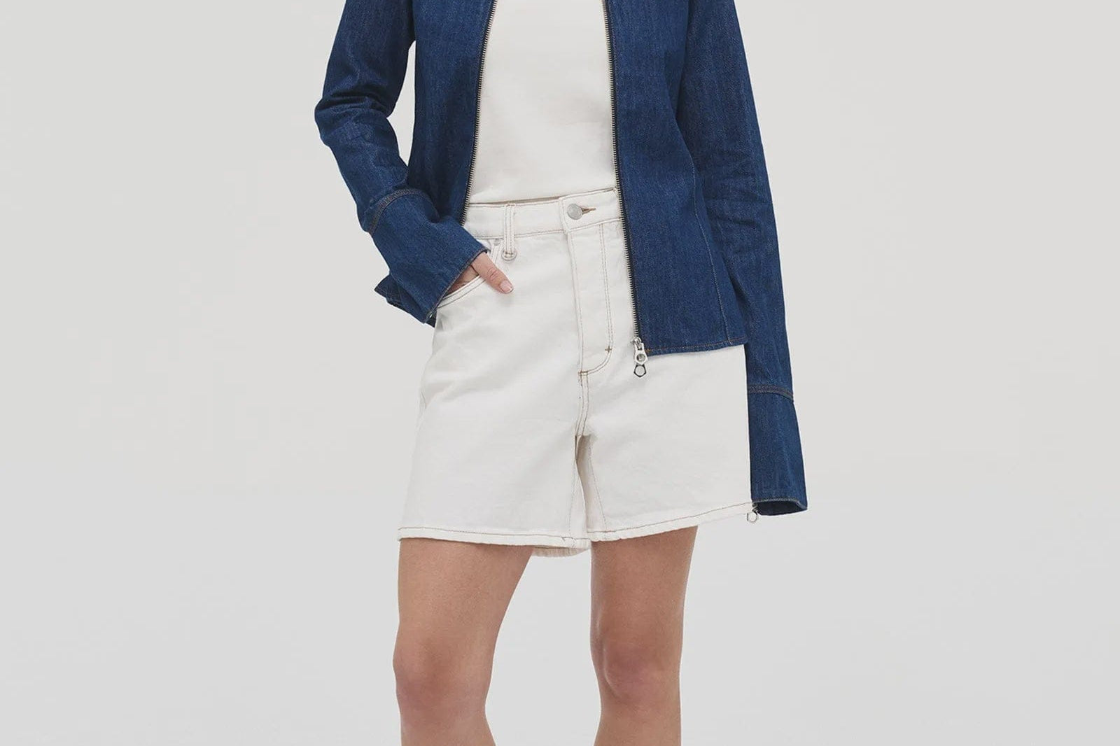 Neuw Denim Shorts - Denim Eva Short - White