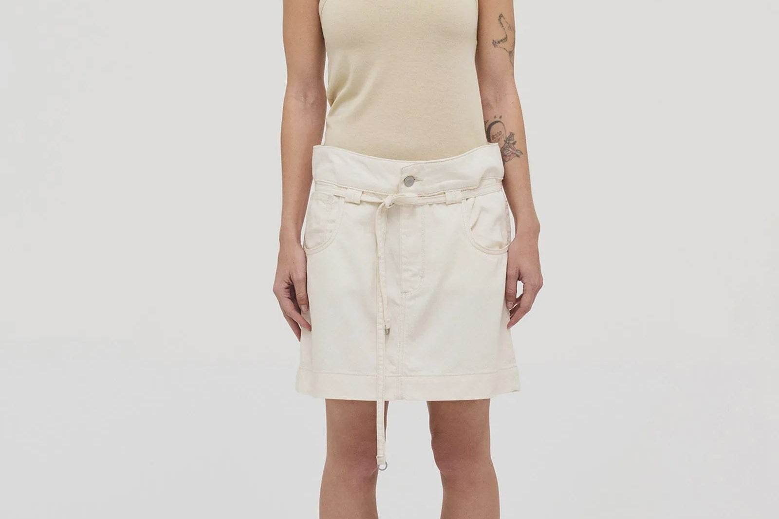 Neuw Denim Skirts - Denim Yoko Skirt - Cream