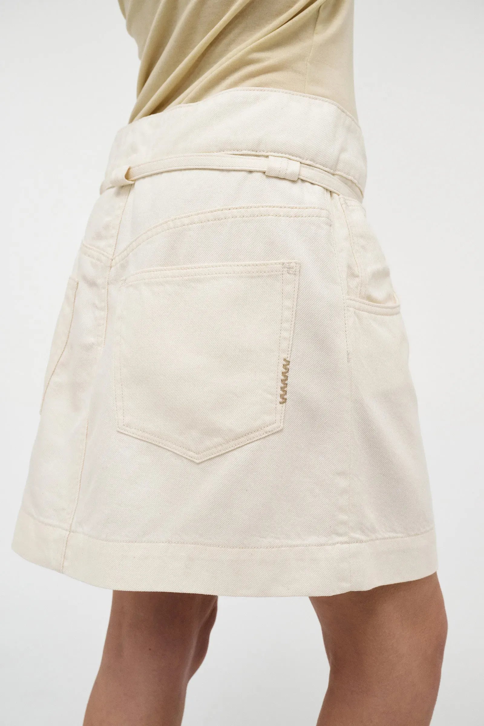 Neuw Denim Skirts - Denim Yoko Skirt - Cream