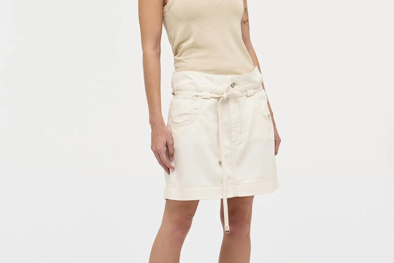 Neuw Denim Skirts - Denim Yoko Skirt - Cream