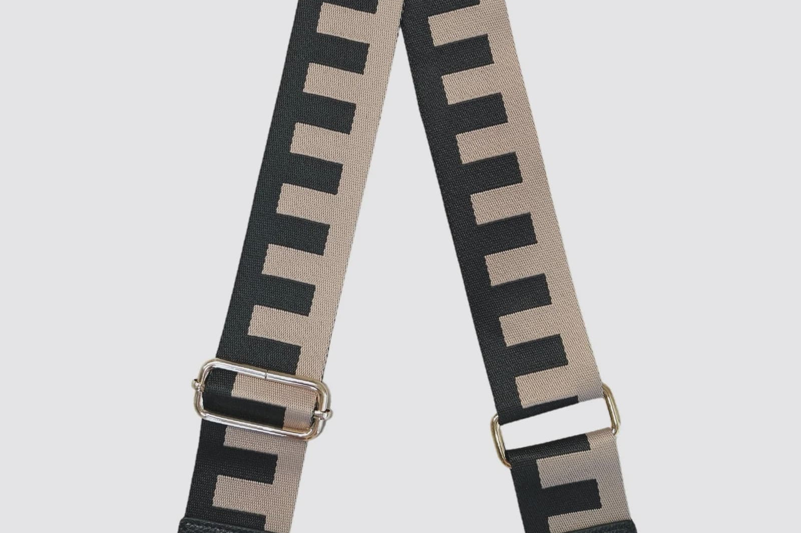 Nim The Label Bags - Strap Shoulder Strap - Black/ Taupe Block
