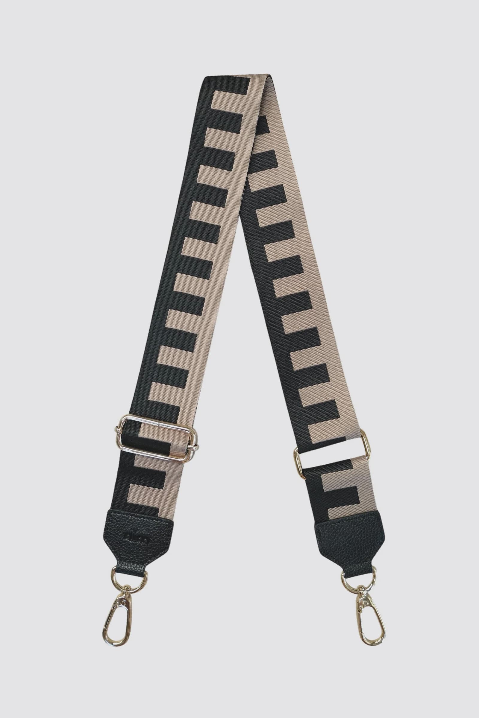 Nim The Label Bags - Strap Shoulder Strap - Black/ Taupe Block